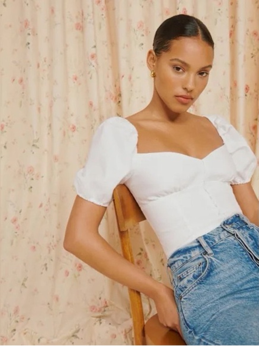 Reformation Rome Linen Top